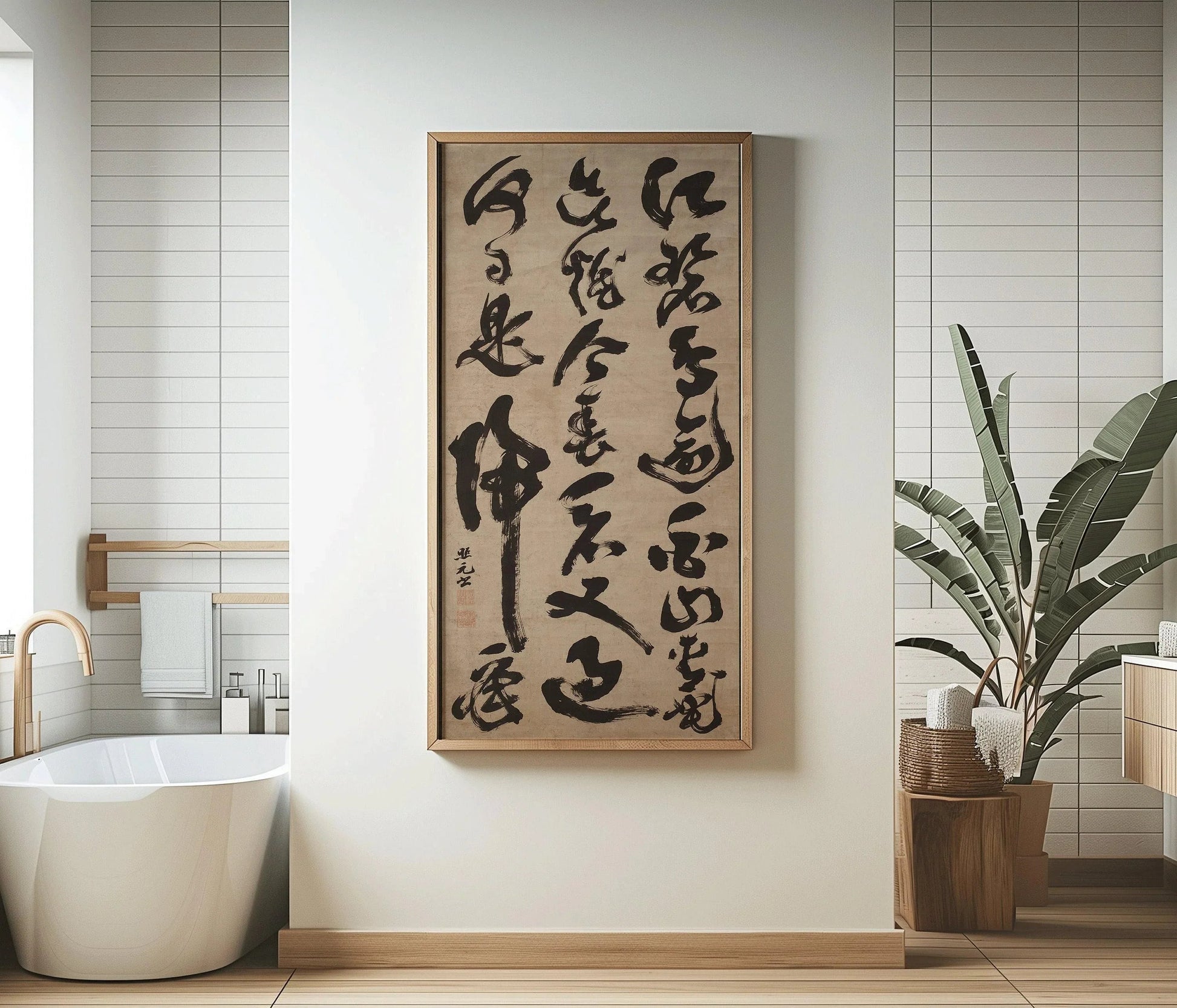 Estampe calligraphique chinoise de Du Fu : impression giclée sur papier d'art de qualité supérieure, encadrée, poésie ancienne
