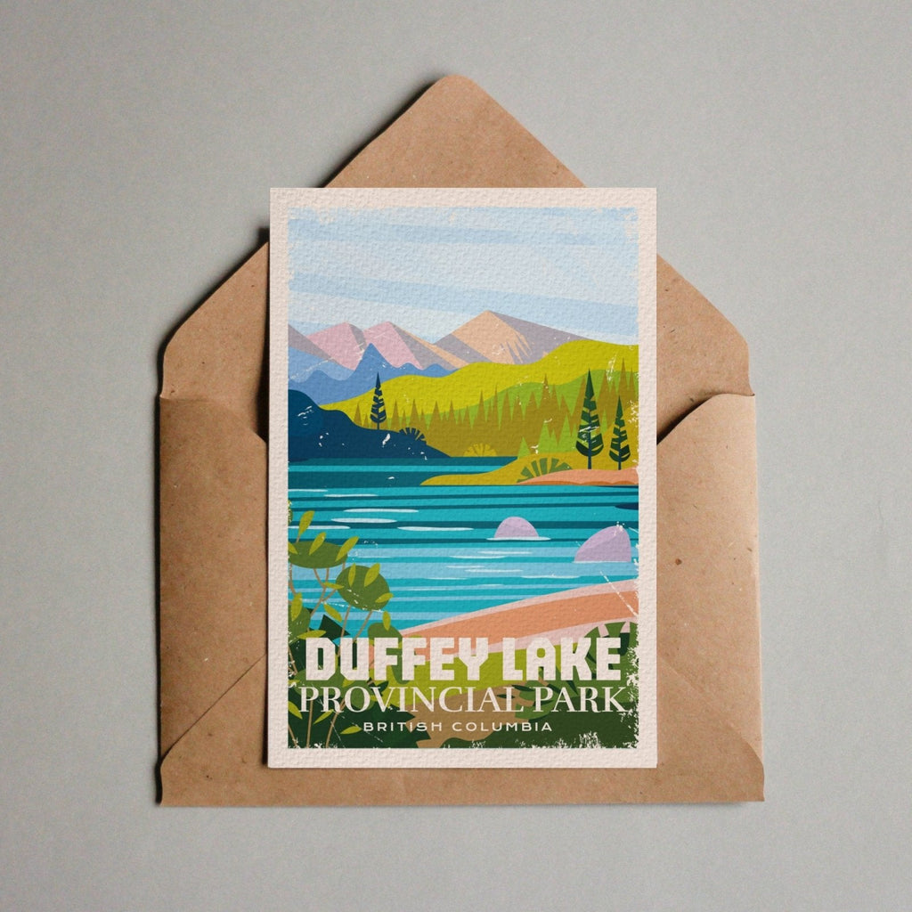 Duffey Lake British Columbia Provincial Park Postcard, Canada Parks