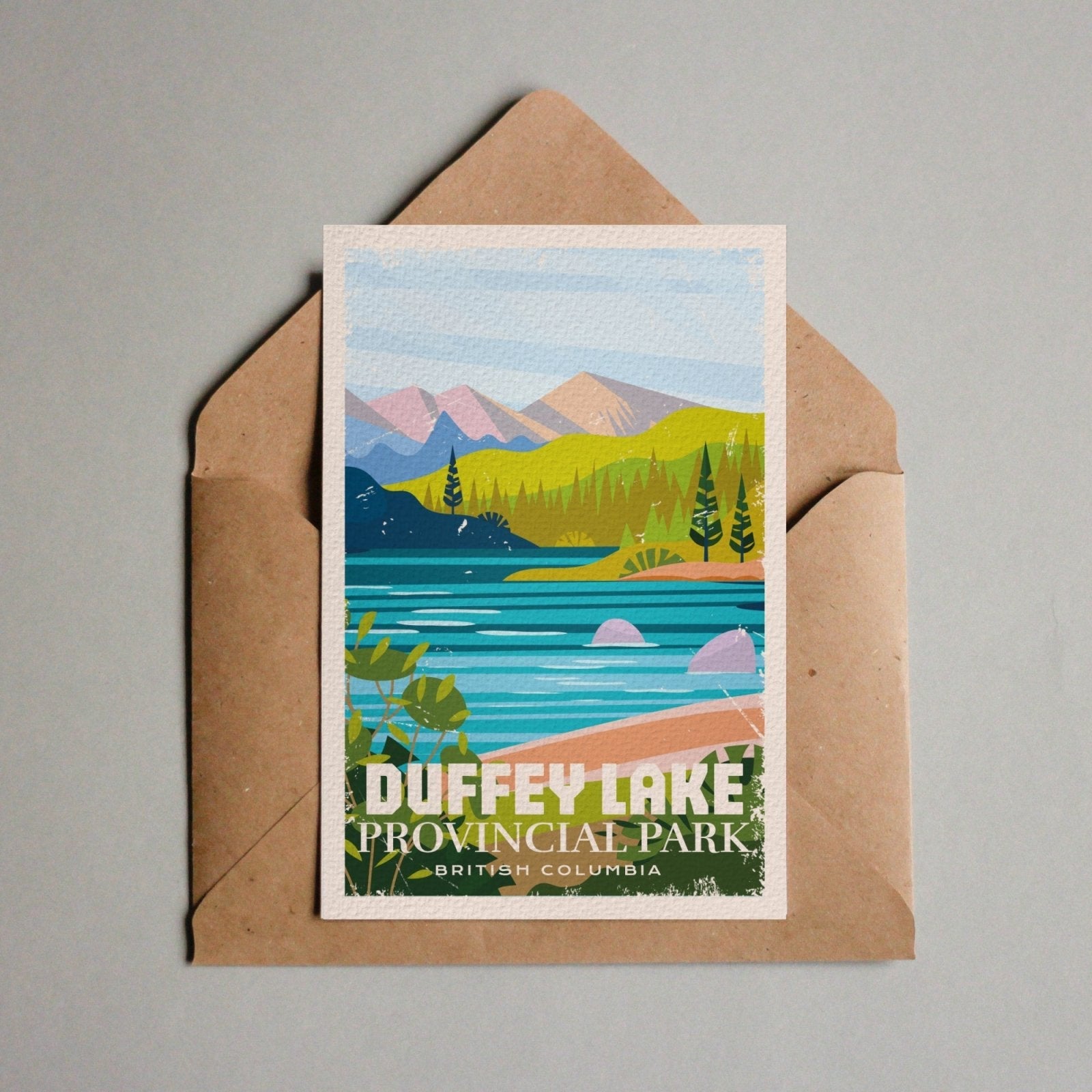 Duffey Lake British Columbia Provincial Park Postcard, Canada Parks