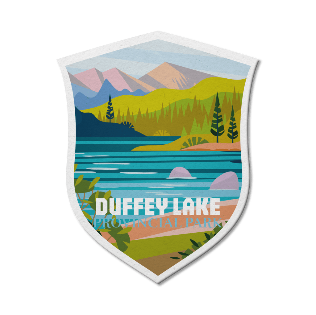 Duffey Lake British Columbia Provincial Park Waterproof Vinyl Sticker, Canada Parks
