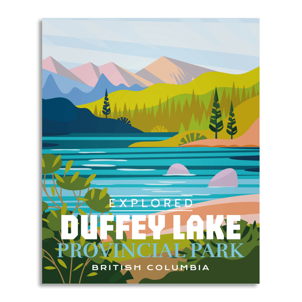 Duffey Lake Provincial Park 'Explored' Poster, Canada Parks