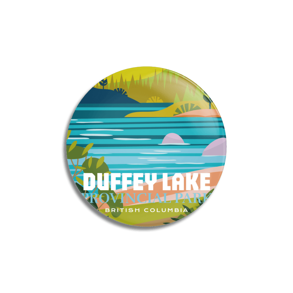 Duffey Lake Provincial Park of British Columbia Pinback Button, Canada Parks