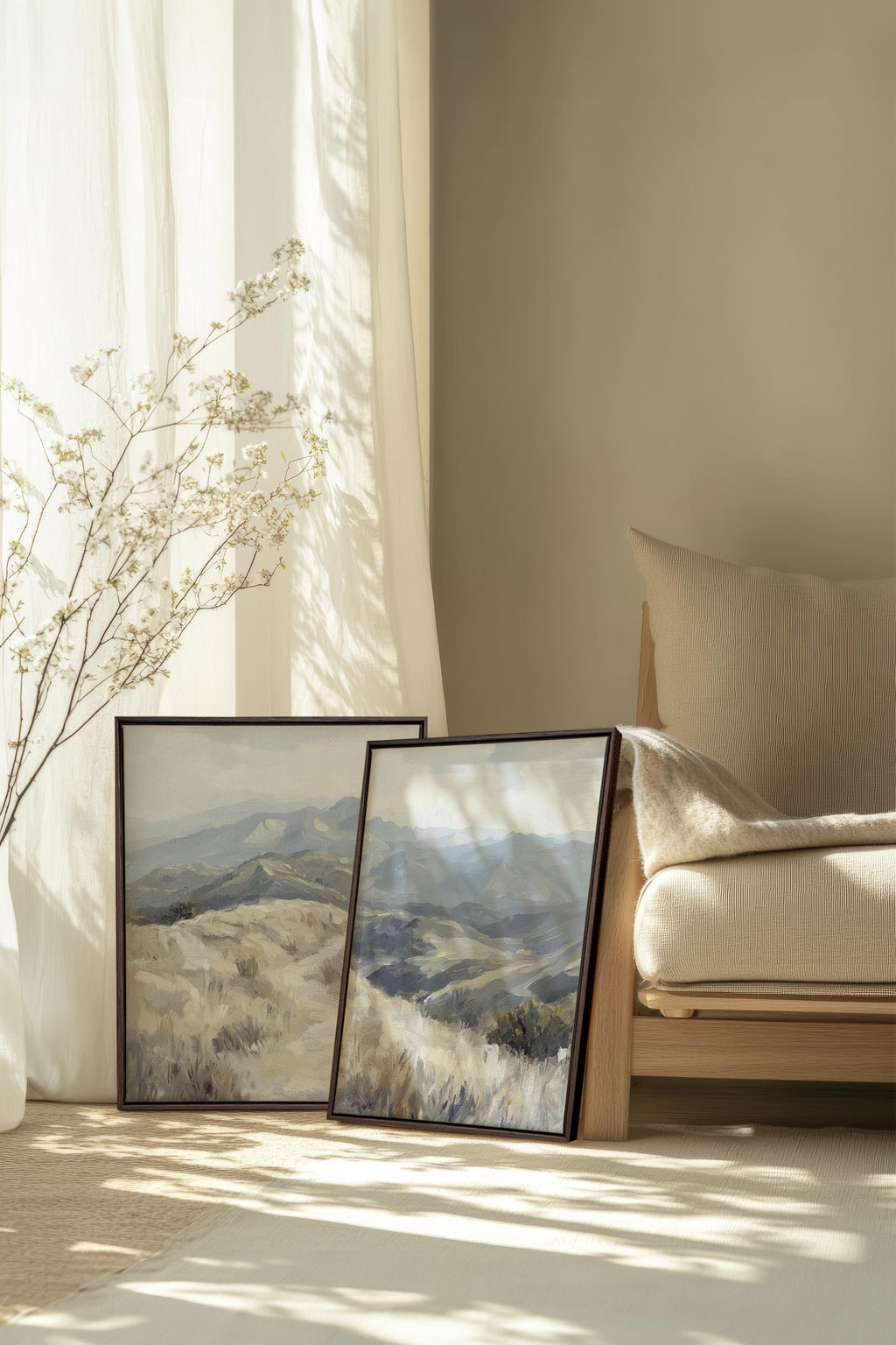 ECLIPSED VALLEYS DUO (2 Stretched Canvas Artworks)