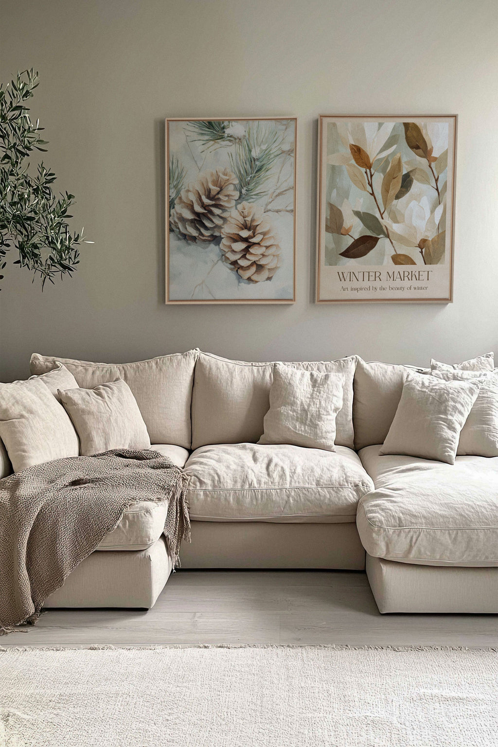 DUO FROST AND NATURE (2 Stretched Canvas Works)