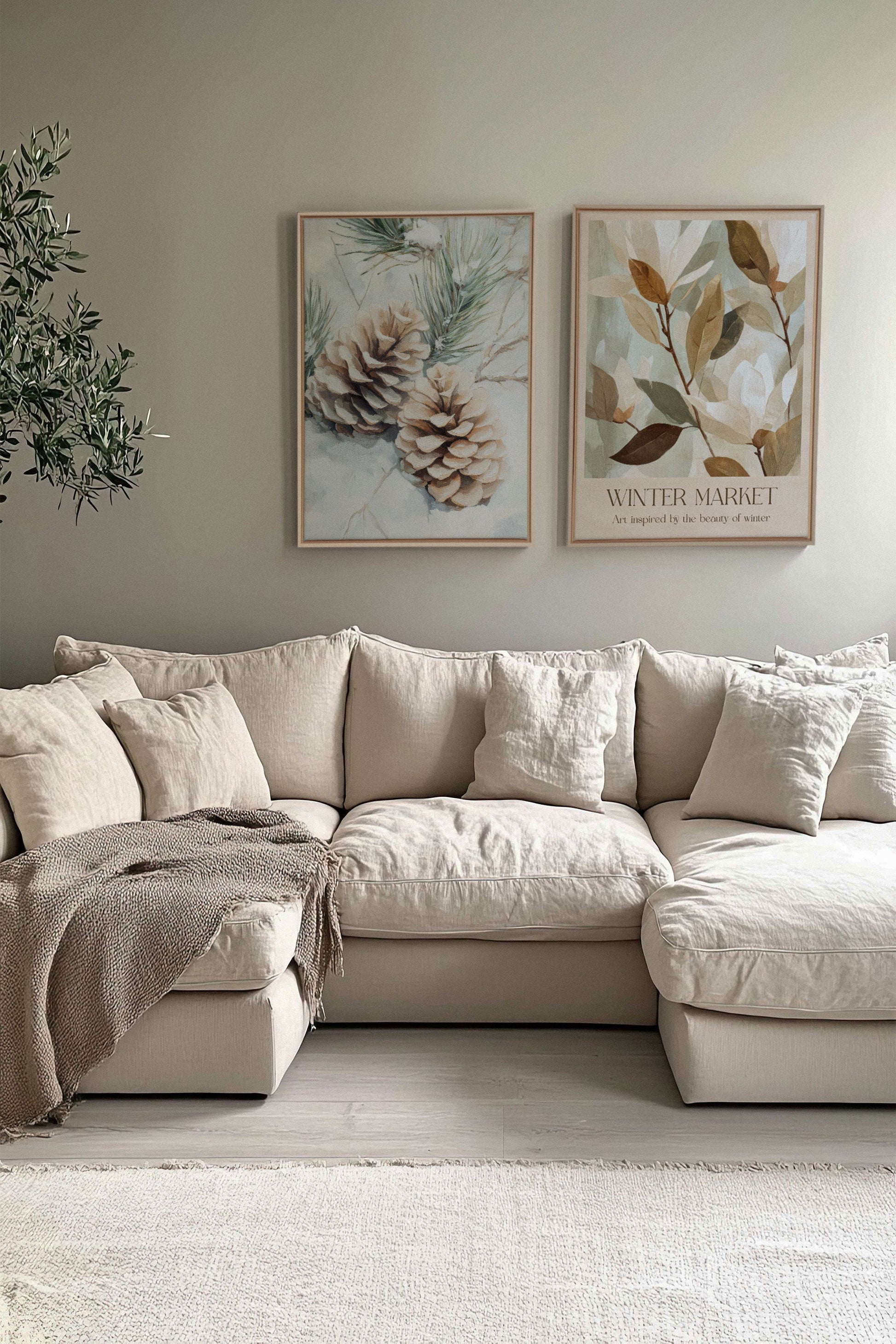 DUO FROST AND NATURE (2 Stretched Canvas Works)