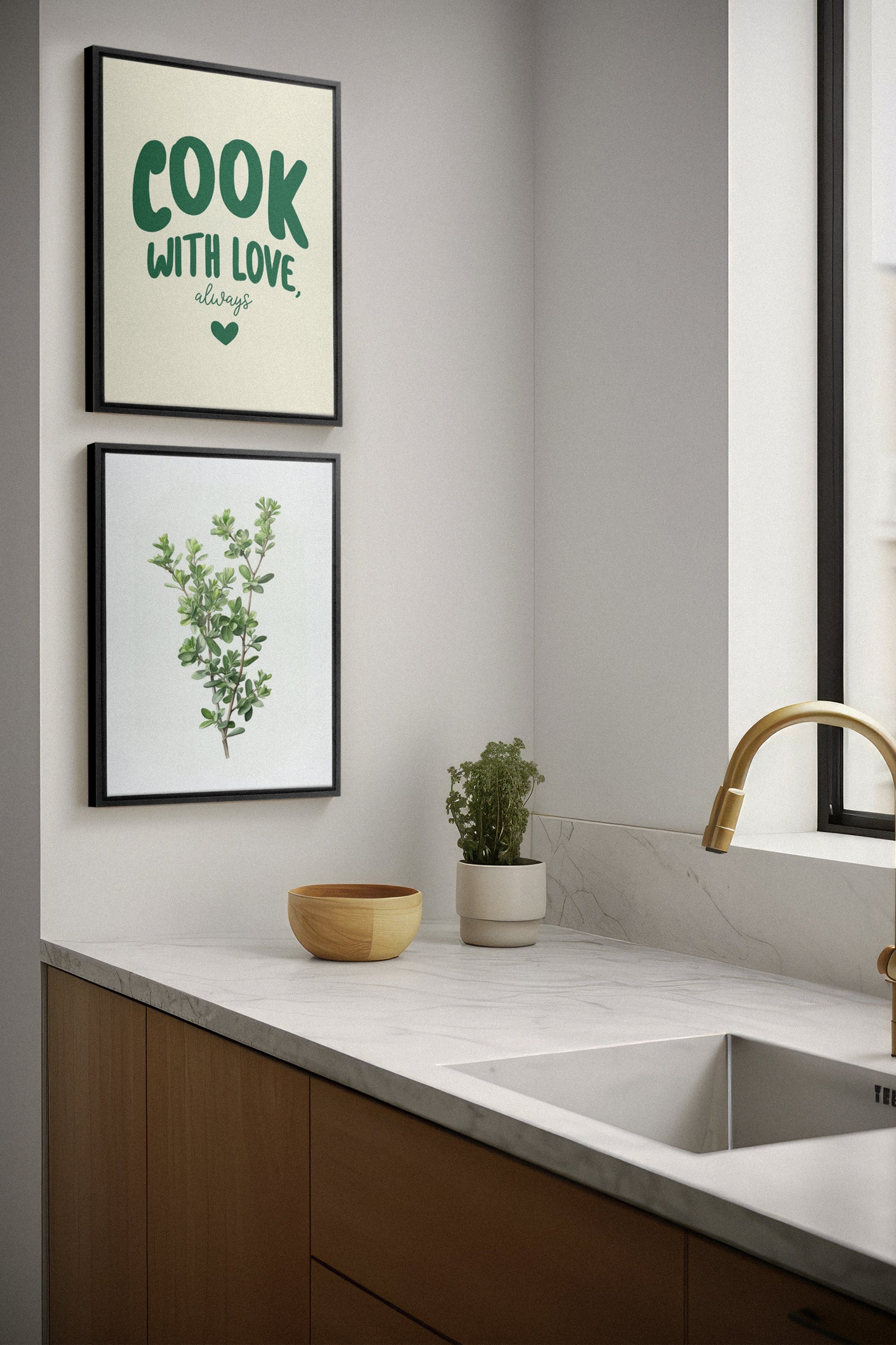 KITCHEN COMBINATION (2 Works on Stretched Canvas)