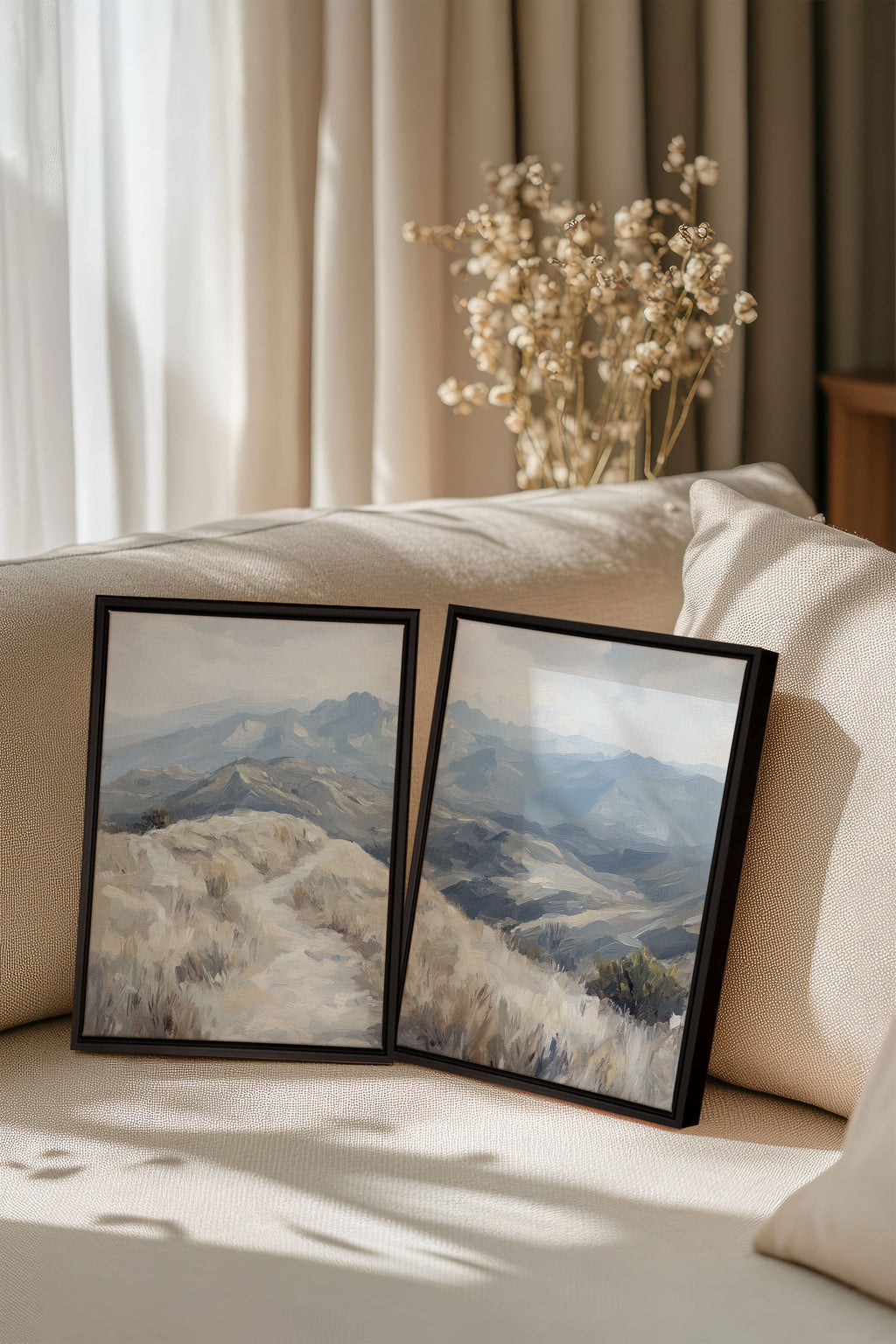 ECLIPSED VALLEYS DUO (2 Stretched Canvas Artworks)