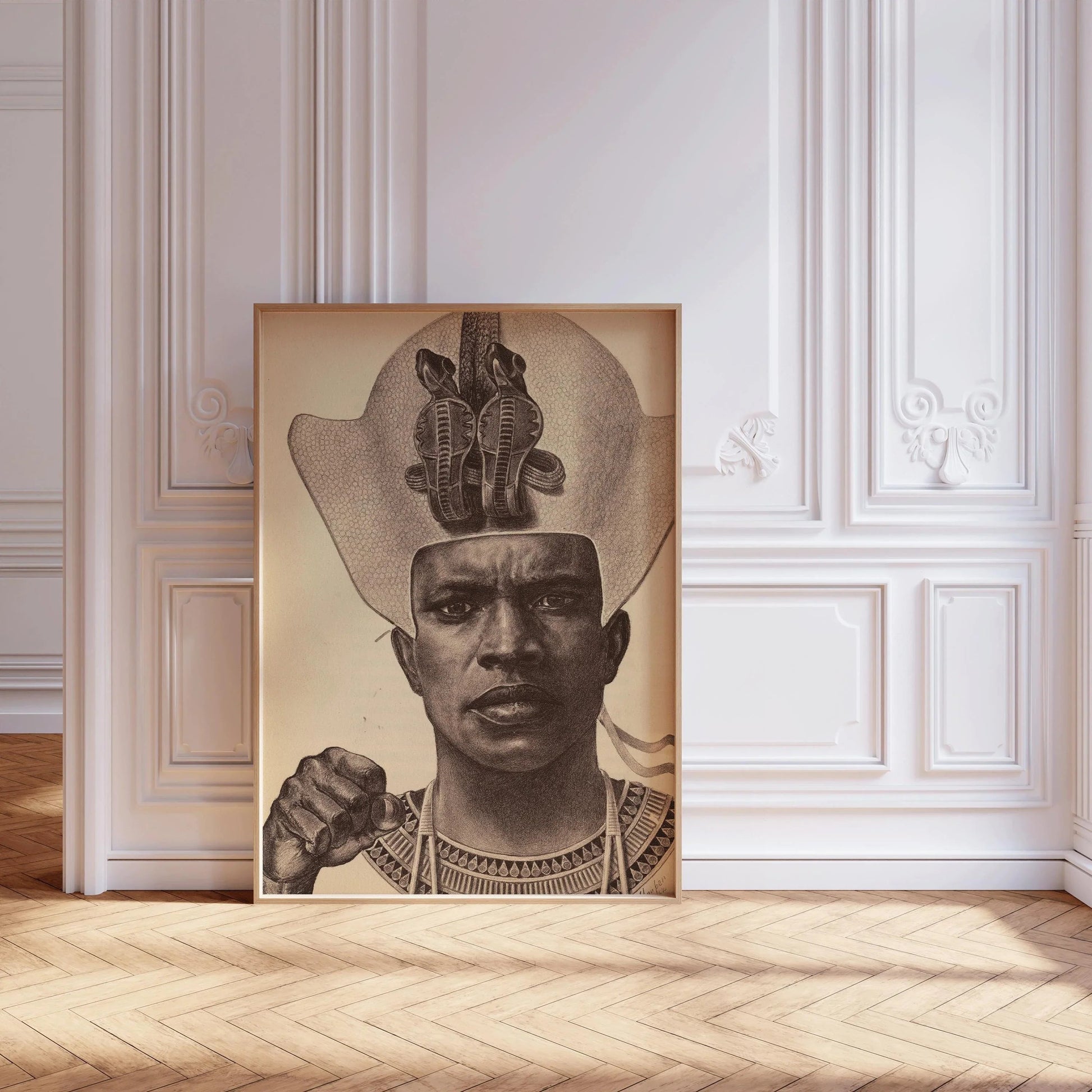 E. Harper Johnson - Piankhy le Grand, Planche 9 | REPRODUCTION – Majestueux roi guerrier africain (Disponible avec ou sans cadre)
