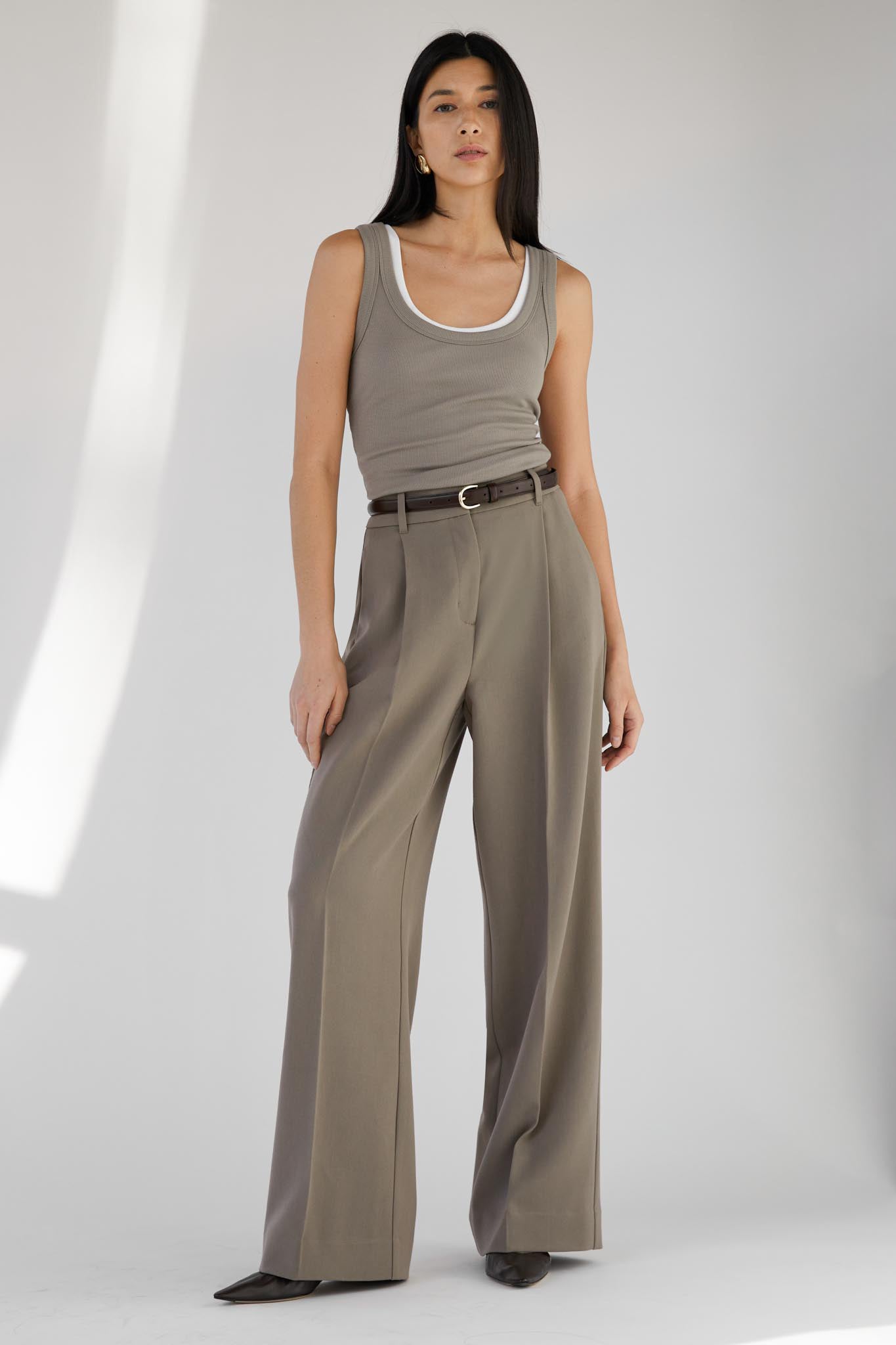 PANTALON À JAMBES LARGES