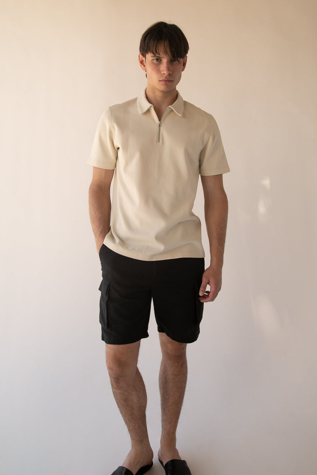 HALF ZIP POLO T-SHIRT