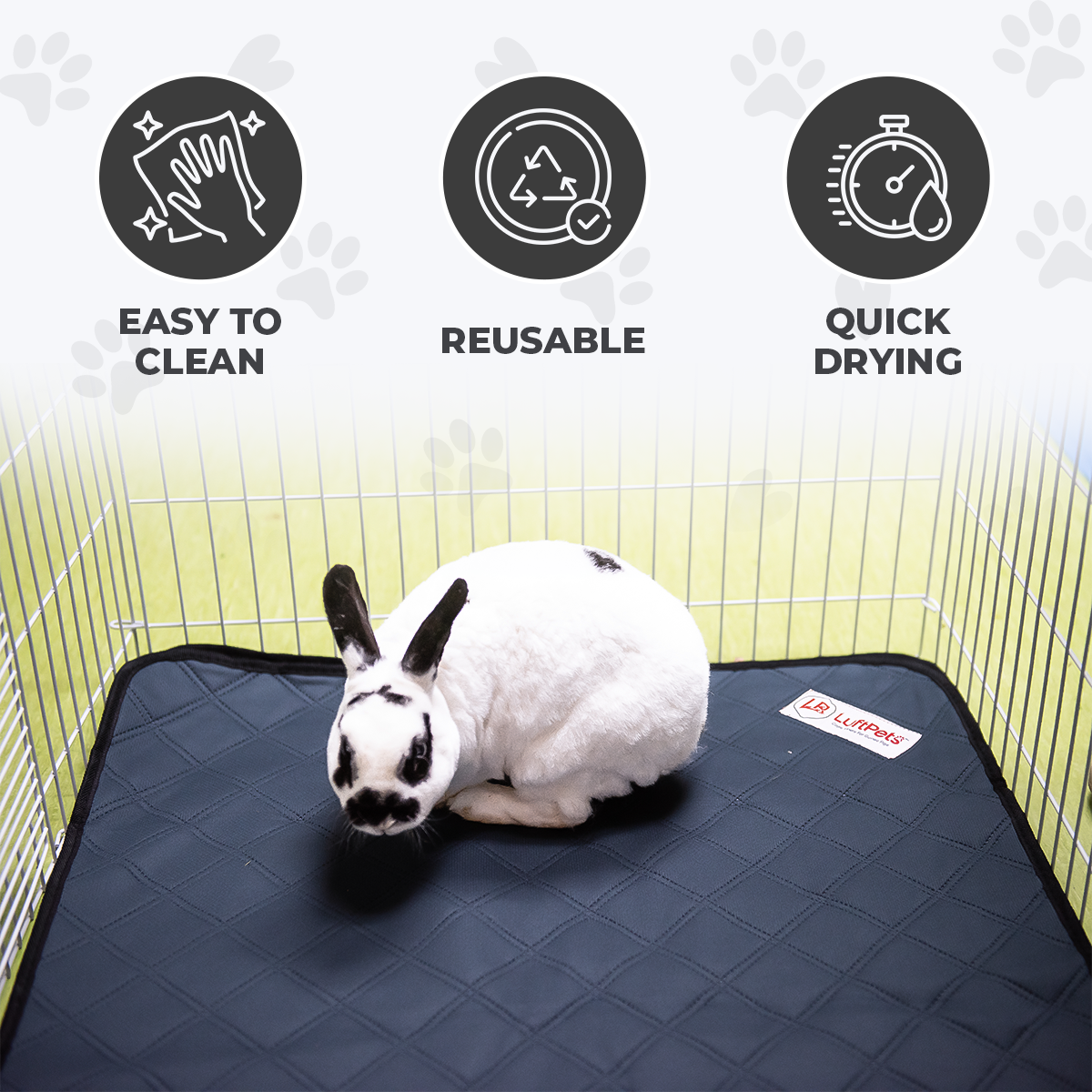 Revêtements de cage LuftPets Original pour lapins et cochons d'Inde, pour cages MidWest