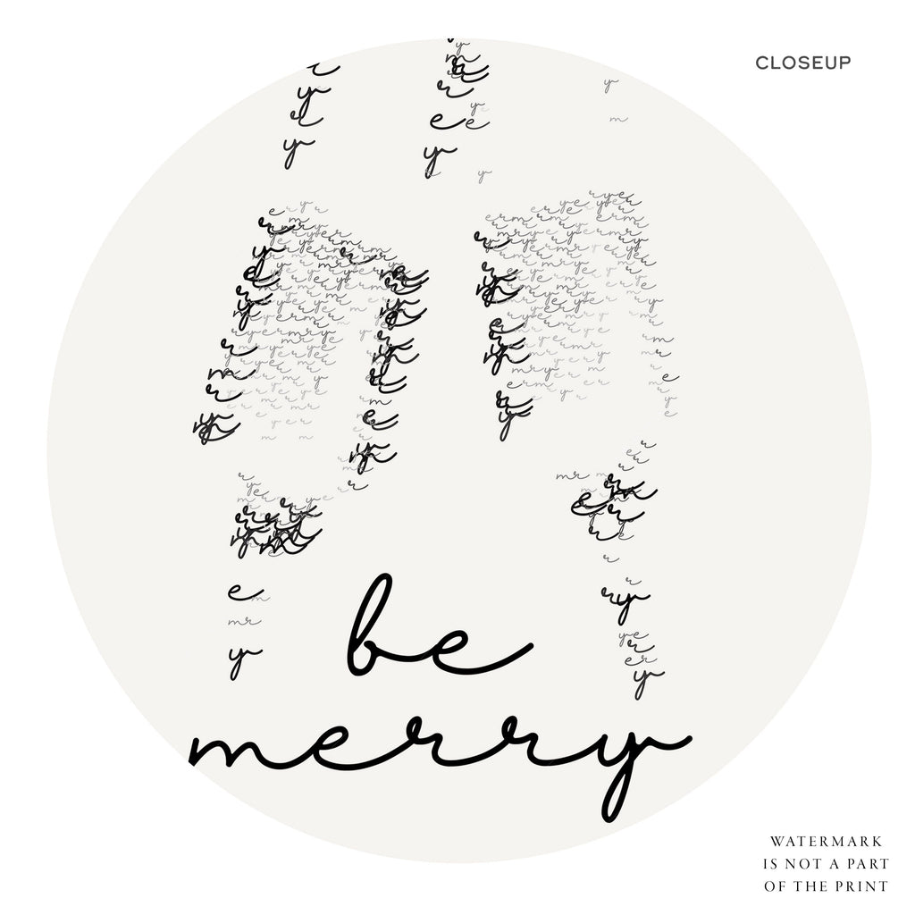 Eat Drink Be Merry Minimalist Print Set – Kitchen Wall Art Decor