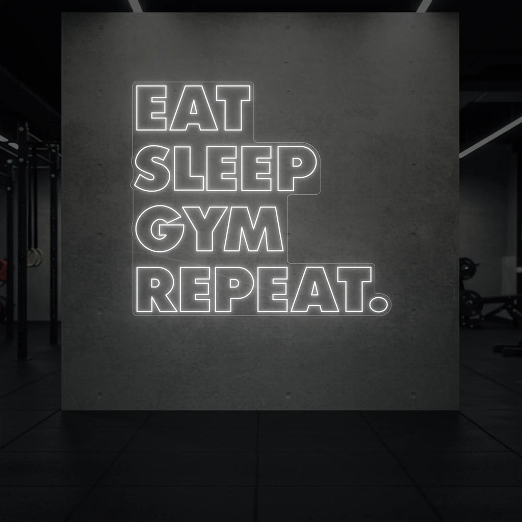MANGER DORMIR SALLE DE SPORT RÉPÉTER Panneau lumineux