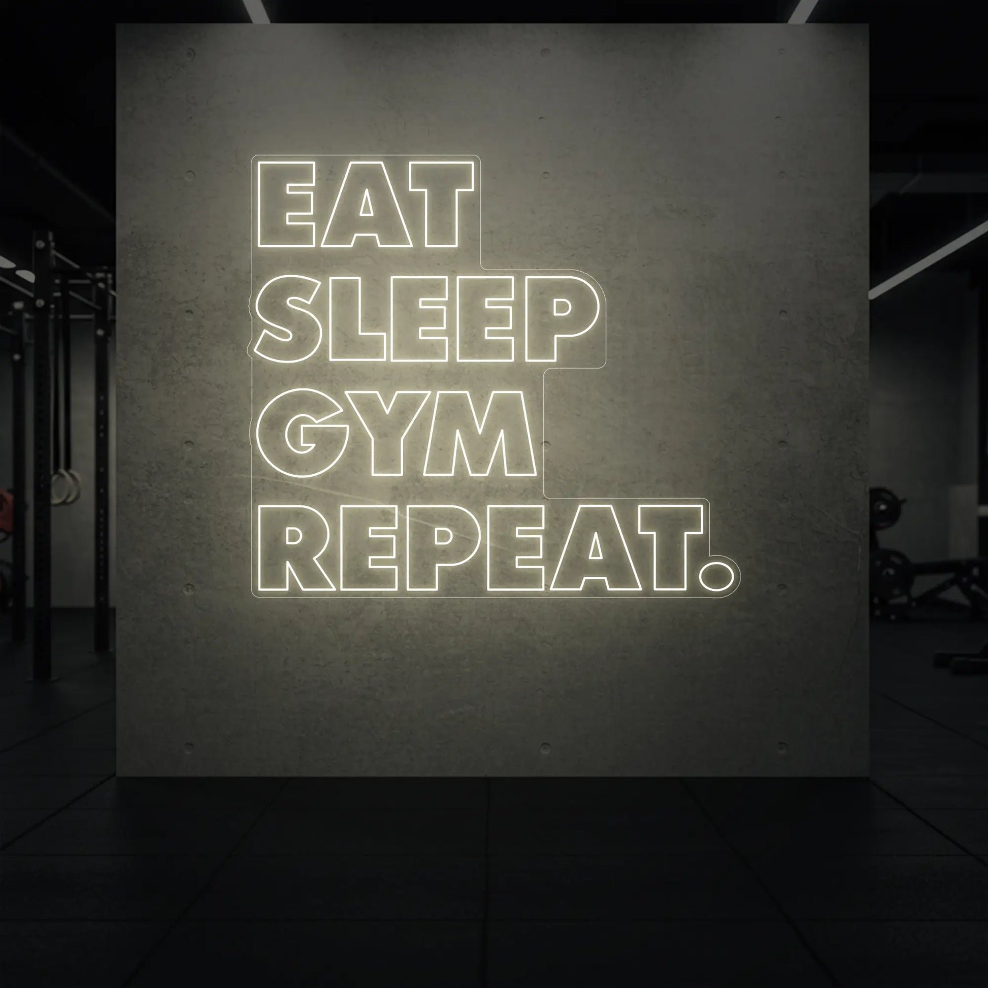 MANGER DORMIR SALLE DE SPORT RÉPÉTER Panneau lumineux