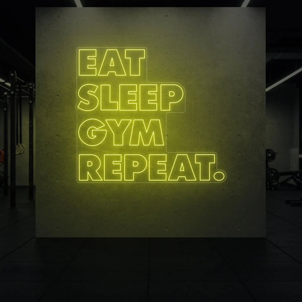 MANGER DORMIR SALLE DE SPORT RÉPÉTER Panneau lumineux