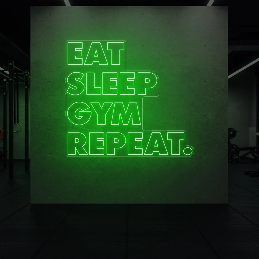 MANGER DORMIR SALLE DE SPORT RÉPÉTER Panneau lumineux