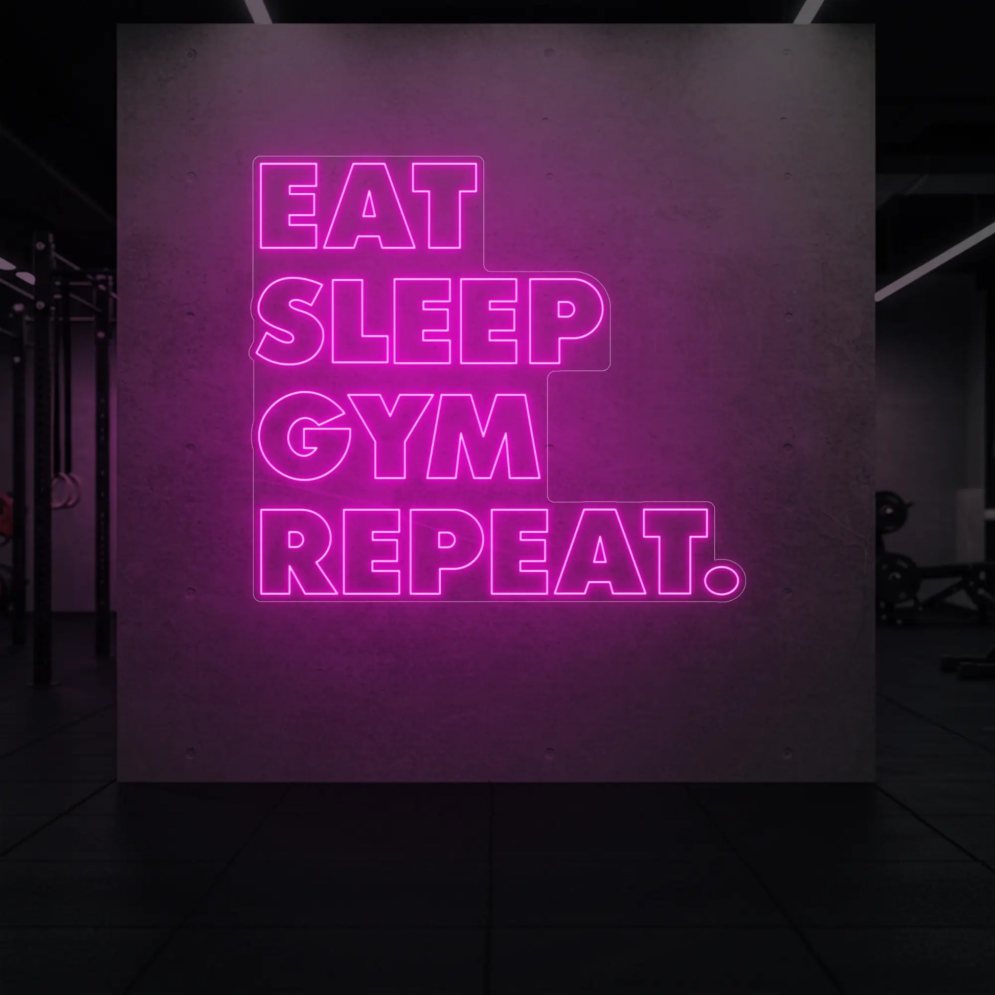 MANGER DORMIR SALLE DE SPORT RÉPÉTER Panneau lumineux