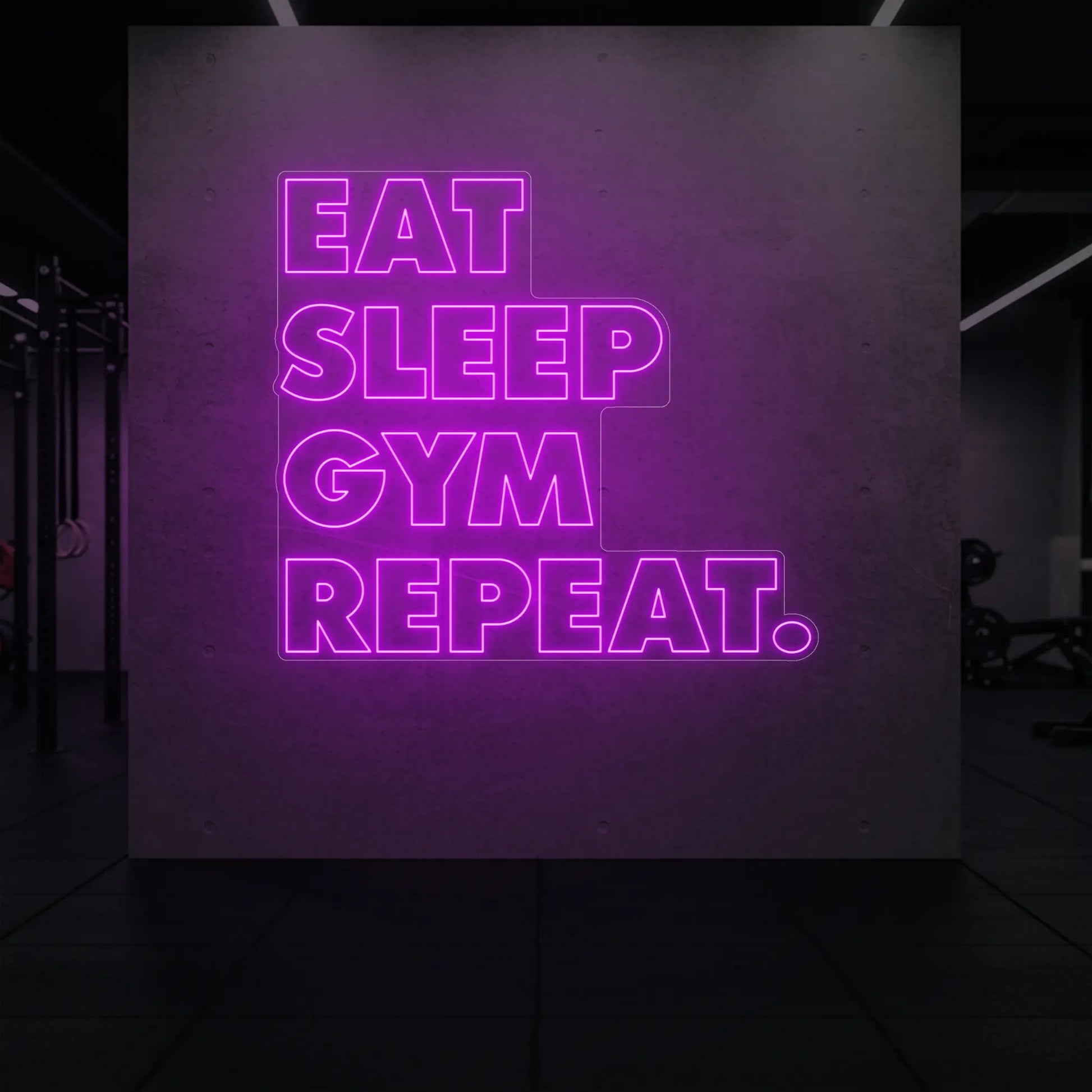 MANGER DORMIR SALLE DE SPORT RÉPÉTER Panneau lumineux