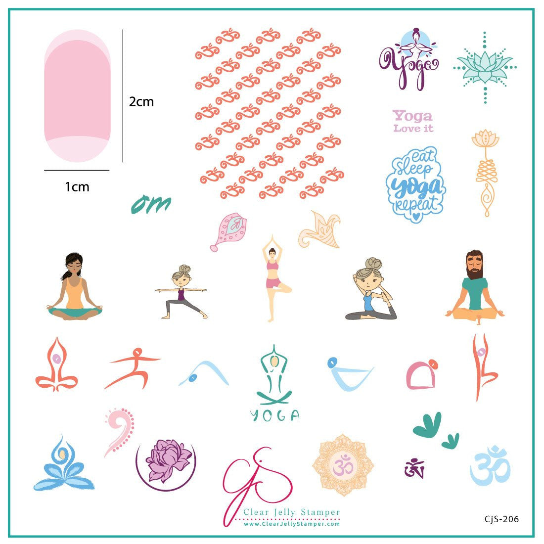 Clear Jelly Stamper - Eat, Sleep, Yoga, Repeat!