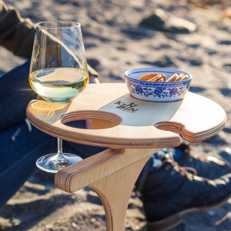 Kin-Bin Portable Outdoor Tray for Glasses and Bottles