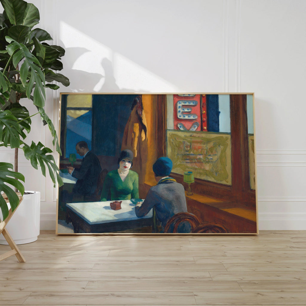 Edward Hopper - Café (Chop Suey) | Œuvre d'art célèbre (disponible encadrée ou non encadrée)