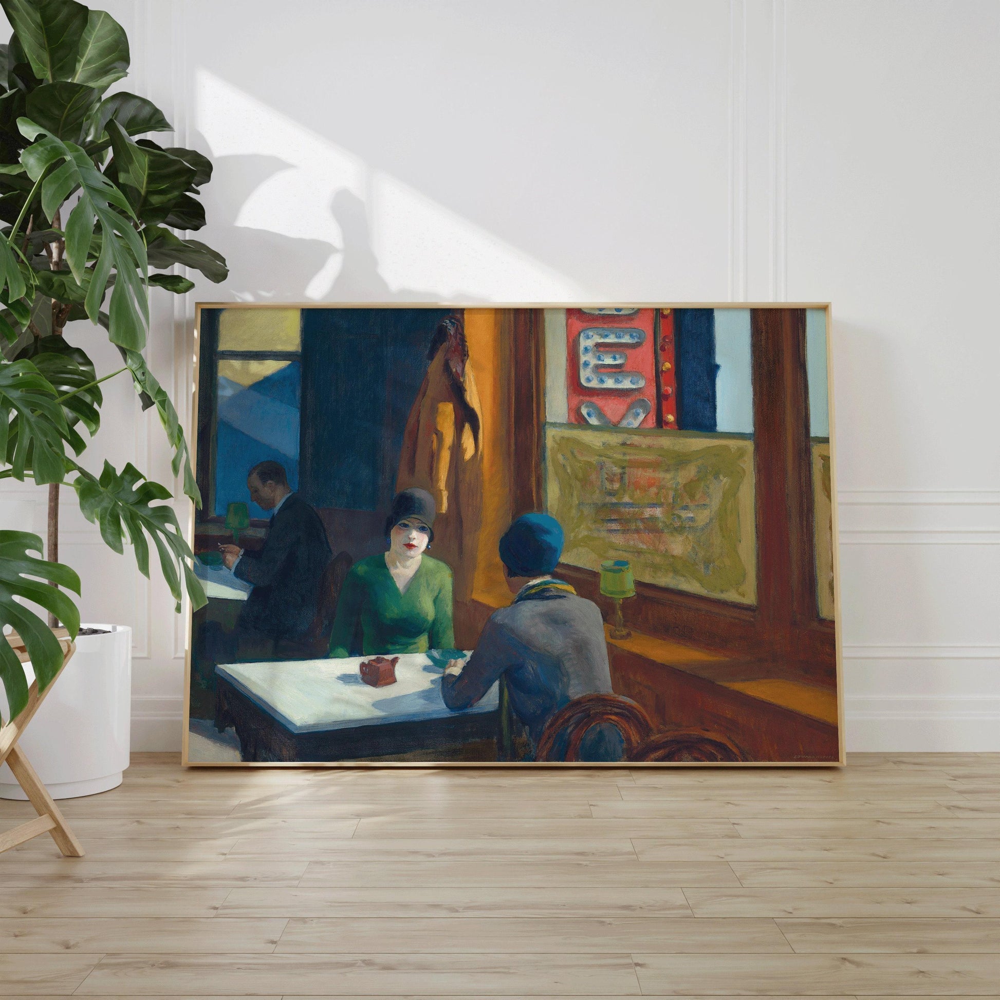 Edward Hopper - Café (Chop Suey) | Œuvre d'art célèbre (disponible encadrée ou non encadrée)