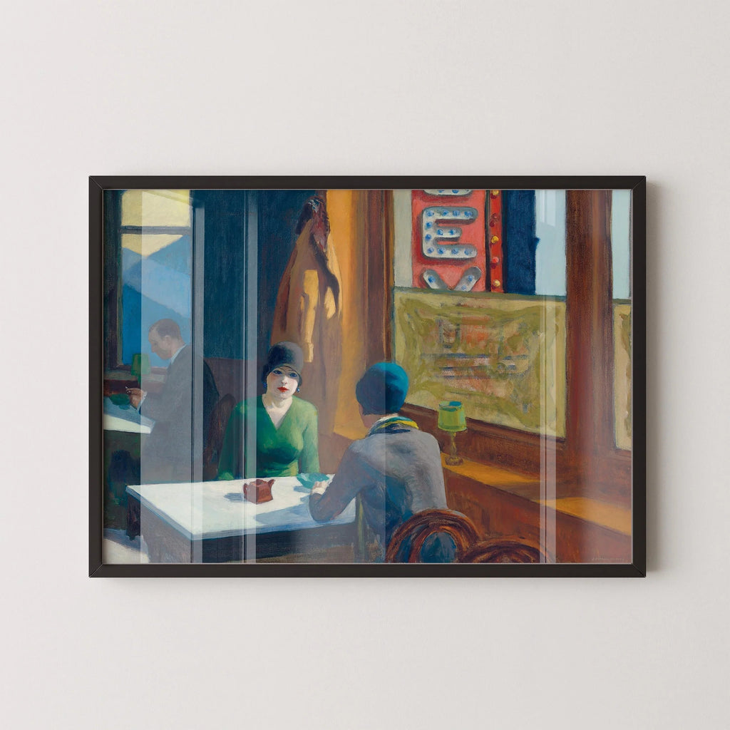 Edward Hopper - Café (Chop Suey) | Œuvre d'art célèbre (disponible encadrée ou non encadrée)