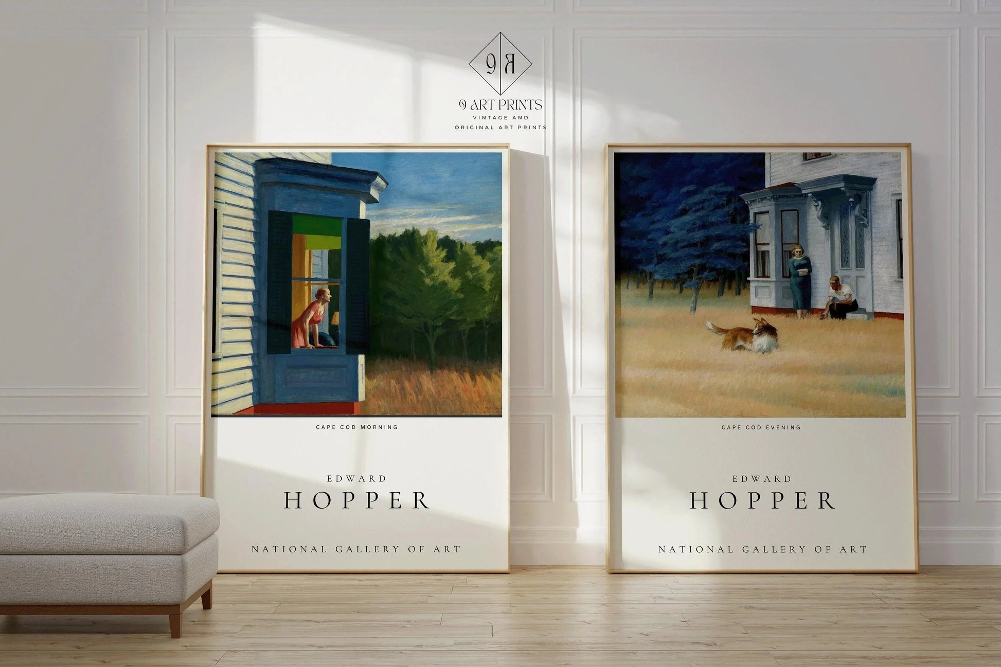 Ensemble d'affiches d'exposition Edward Hopper : Matin et soir à Cape Cod