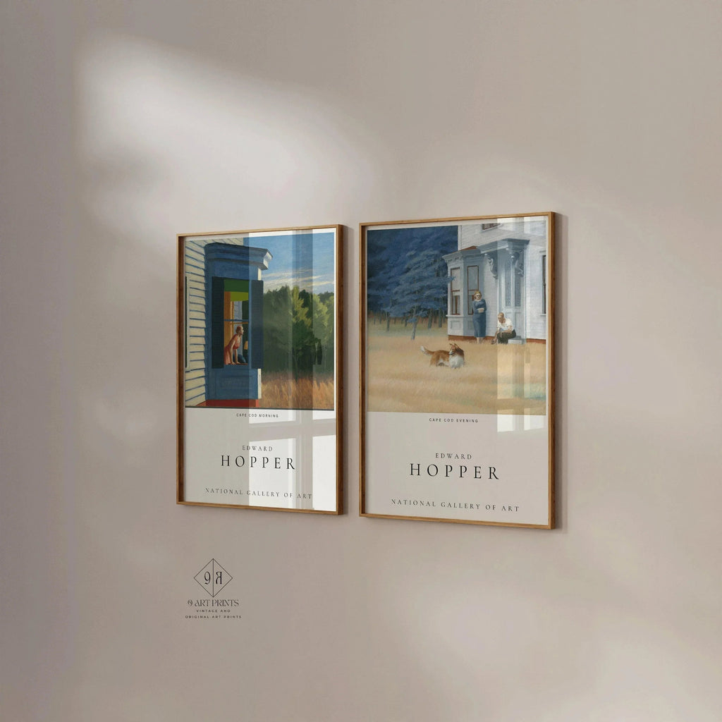 Ensemble d'affiches d'exposition Edward Hopper : Matin et soir à Cape Cod