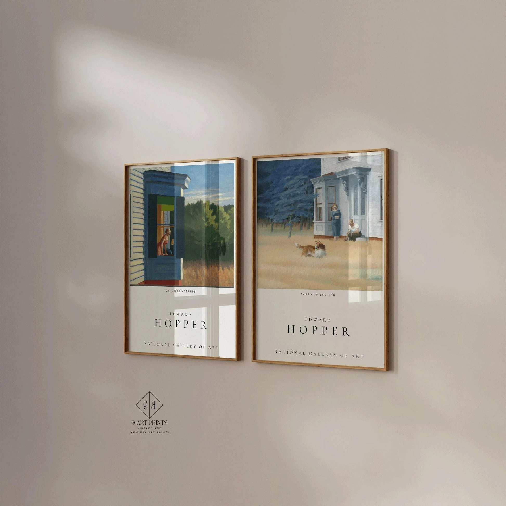 Ensemble d'affiches d'exposition Edward Hopper : Matin et soir à Cape Cod