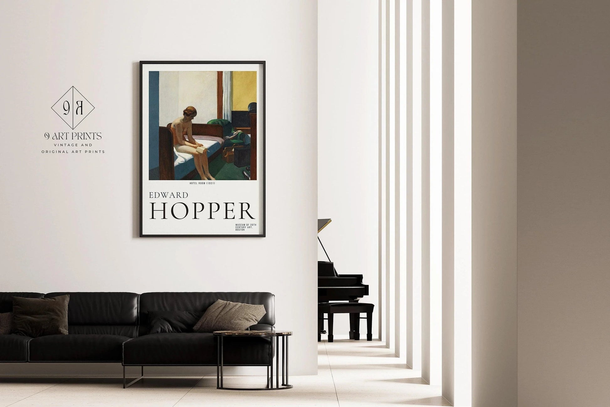Edward Hopper - CHAMBRE D'HÔTEL | Œuvre d'art célèbre (disponible encadrée ou non encadrée)