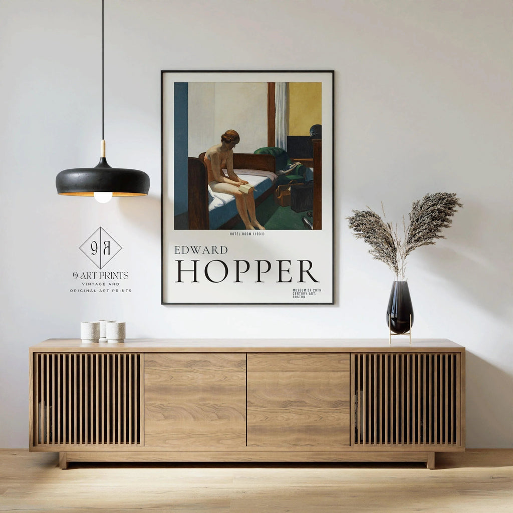Edward Hopper - CHAMBRE D'HÔTEL | Œuvre d'art célèbre (disponible encadrée ou non encadrée)