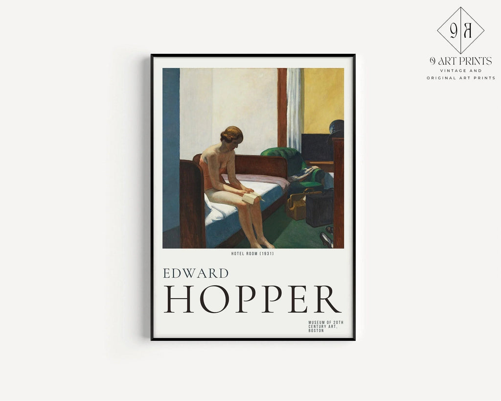 Edward Hopper - CHAMBRE D'HÔTEL | Œuvre d'art célèbre (disponible encadrée ou non encadrée)