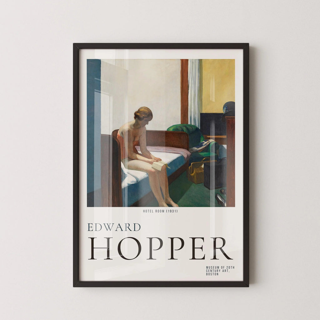 Edward Hopper - CHAMBRE D'HÔTEL | Œuvre d'art célèbre (disponible encadrée ou non encadrée)