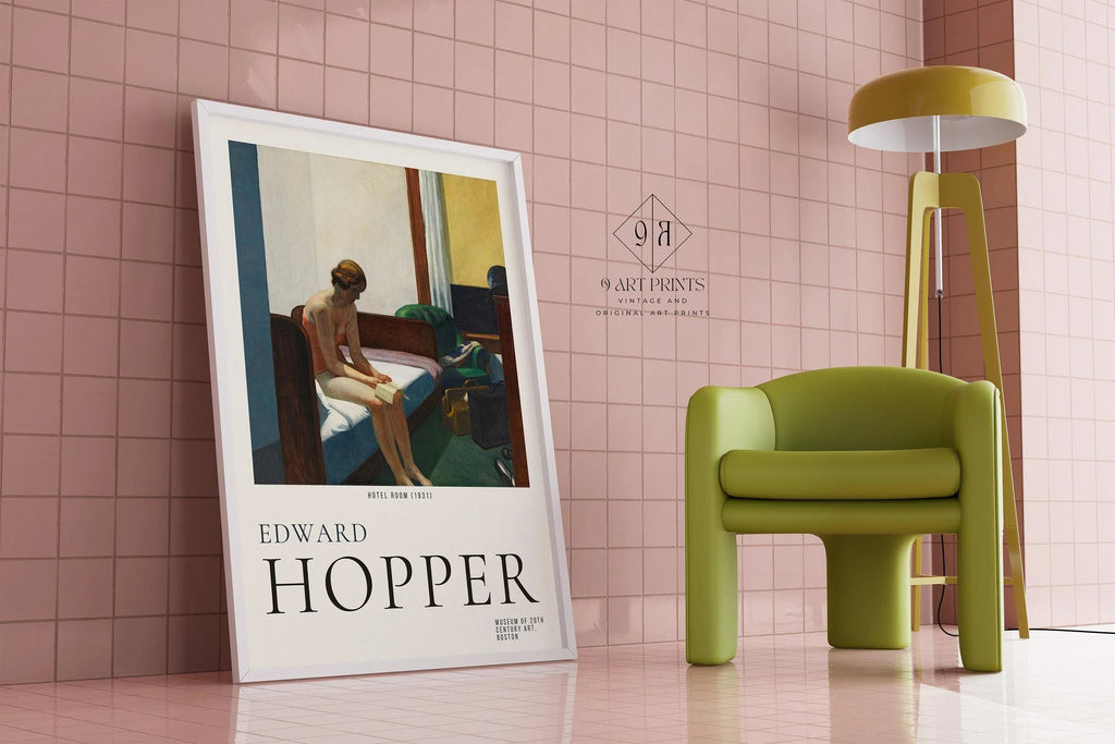 Edward Hopper - CHAMBRE D'HÔTEL | Œuvre d'art célèbre (disponible encadrée ou non encadrée)
