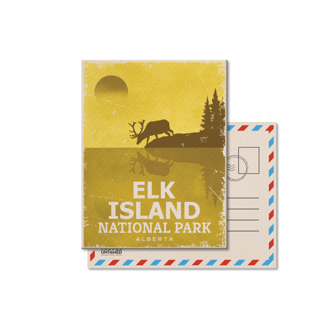 Carte postale du parc national Elk Island (Canada)