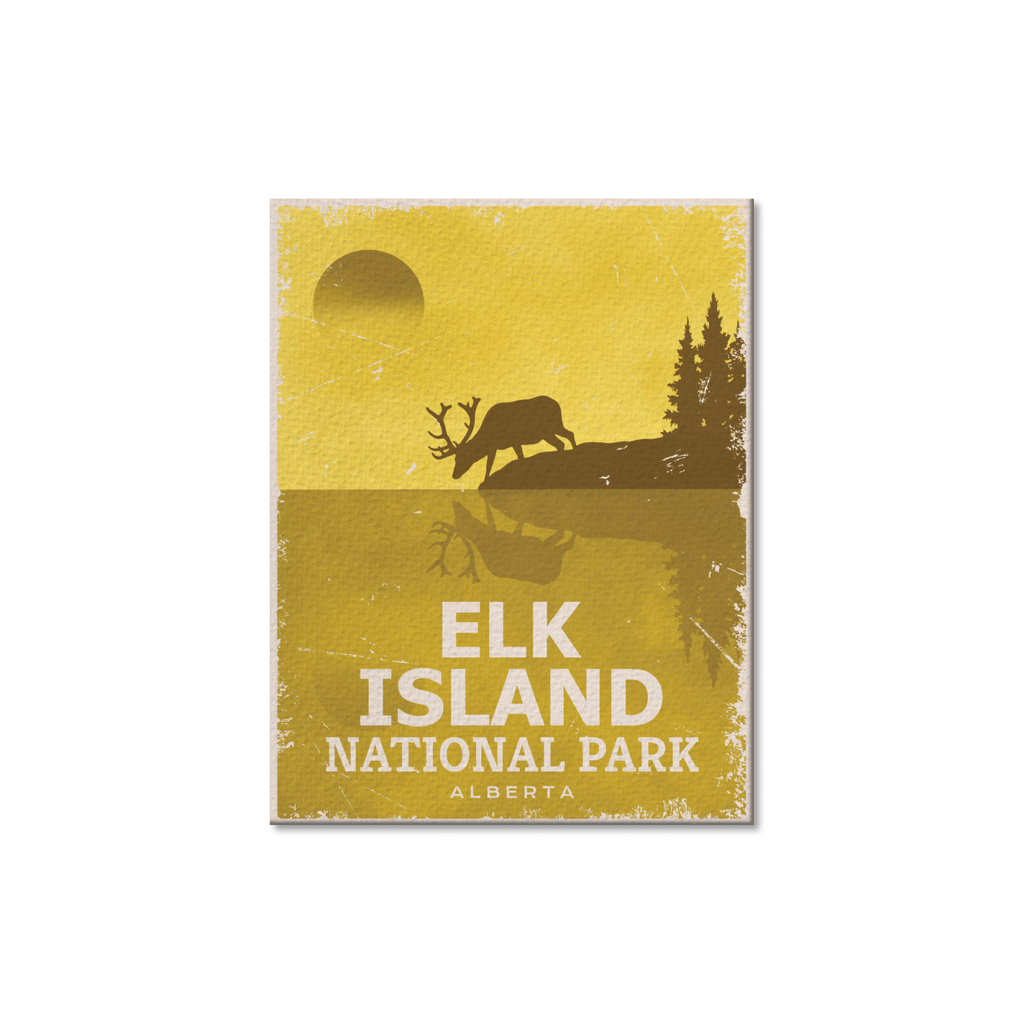 Carte postale du parc national Elk Island (Canada)