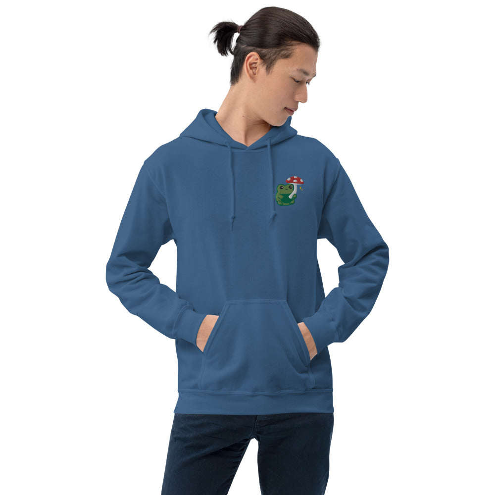 Embroidered Mushroom Frog Hoodie
