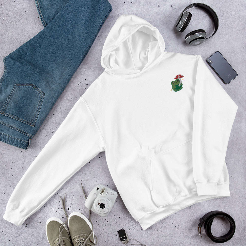 Embroidered Mushroom Frog Hoodie