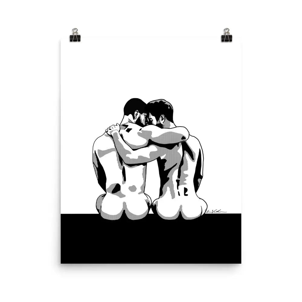 Lovers At Poolside ART PRINT