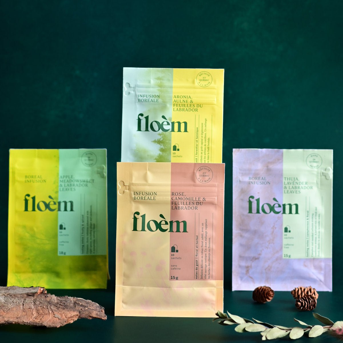 Herbal Tea Set - Discovery Set, Pack of 4 Varieties in Tea Bags