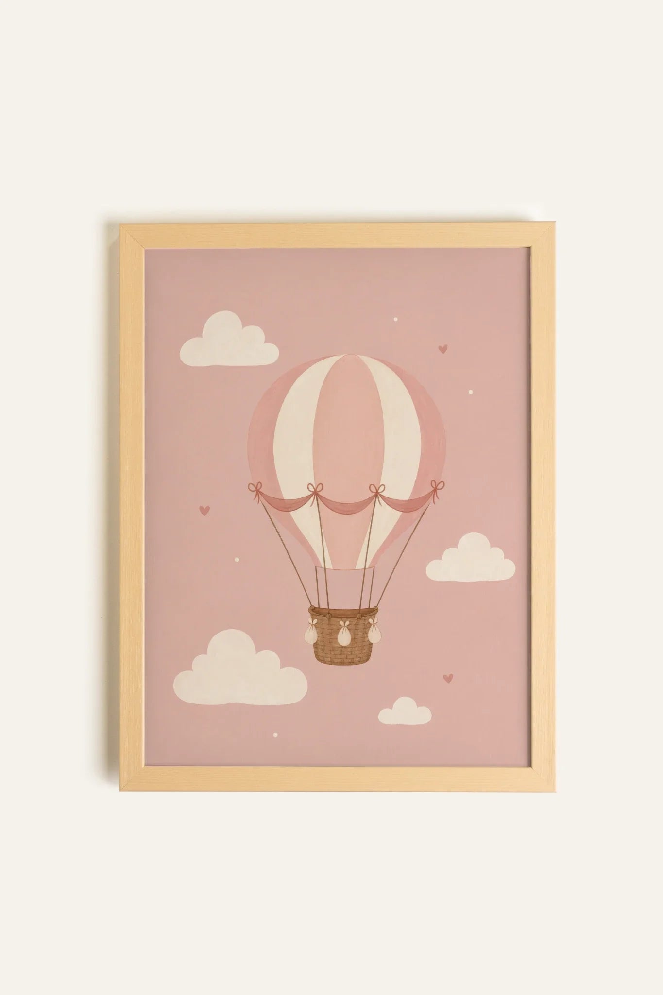 ENVOL ROSÉ, Artwork on Stretched Canvas, Natural Light Frame (collective)