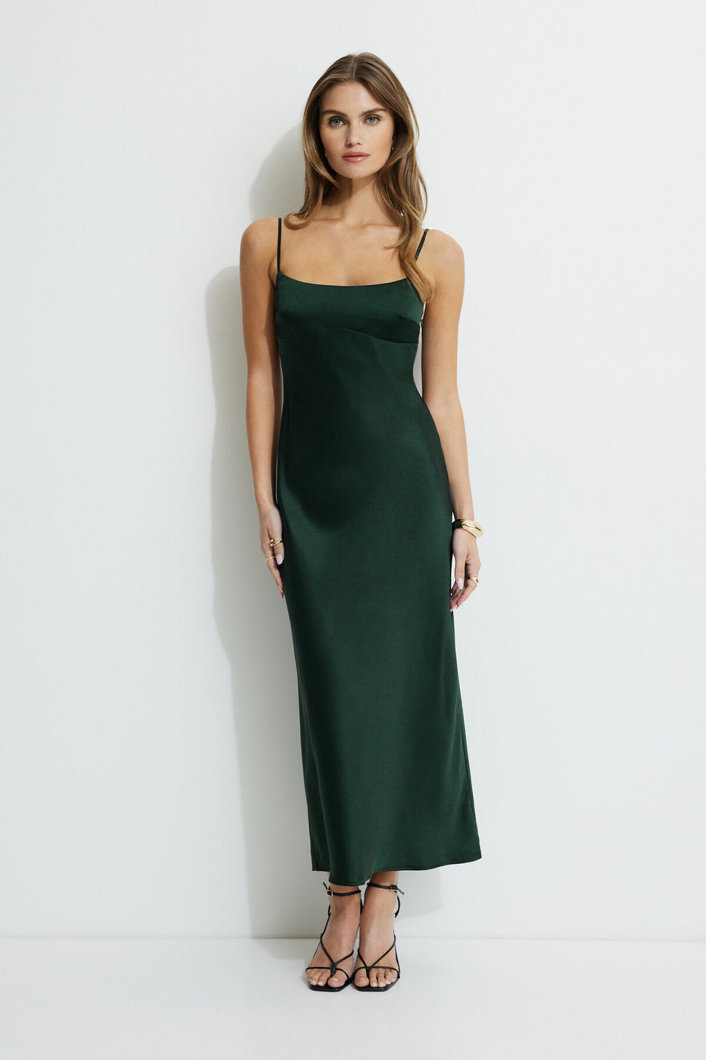 Robe longue en satin Amira