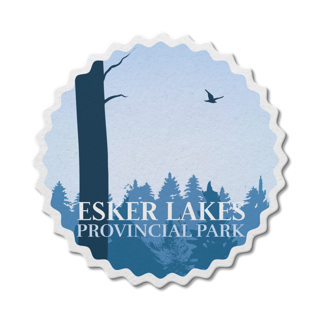 Autocollant en vinyle imperméable du parc provincial des lacs Esker, en Ontario 