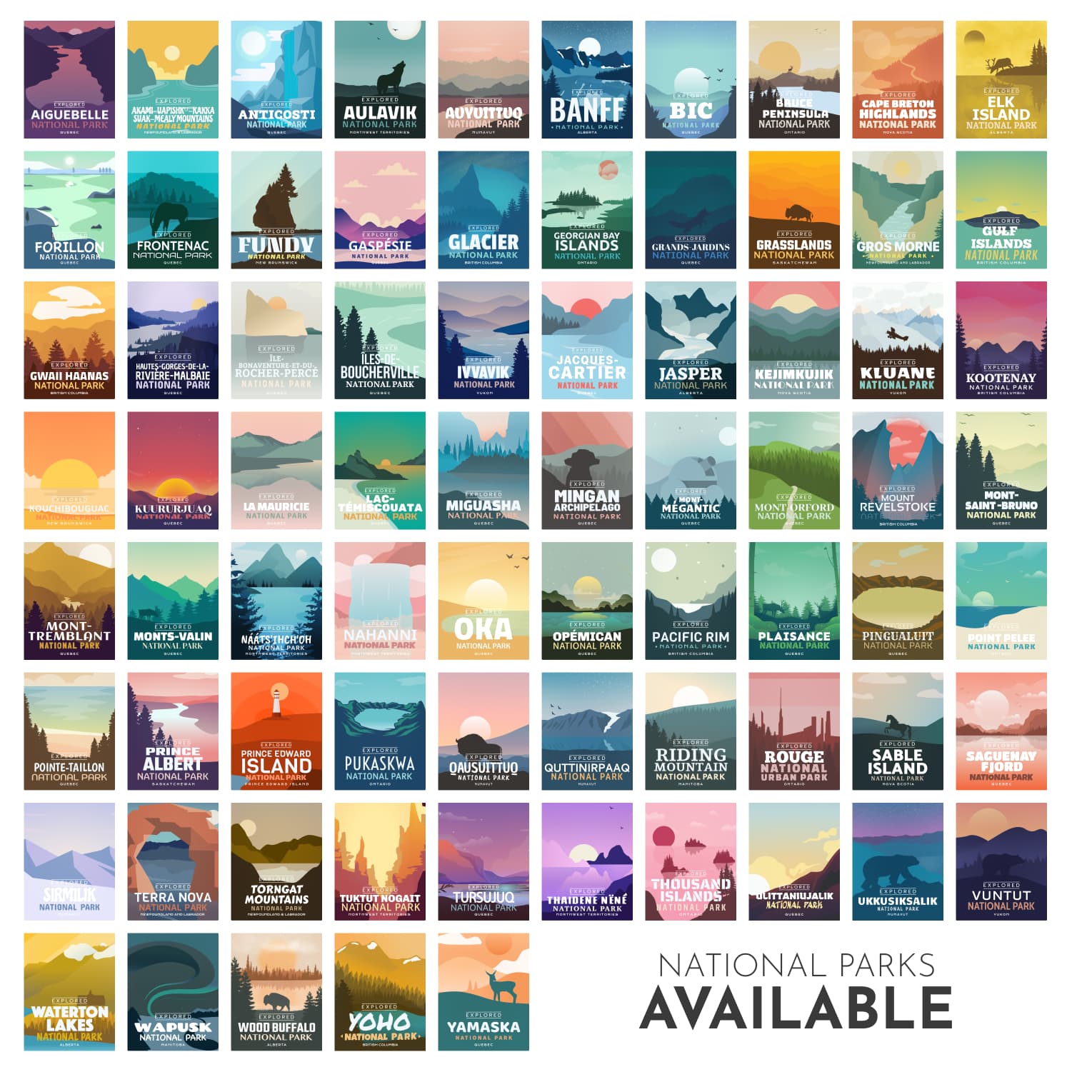 Affiche « Explorée » du parc provincial des lacs Esker