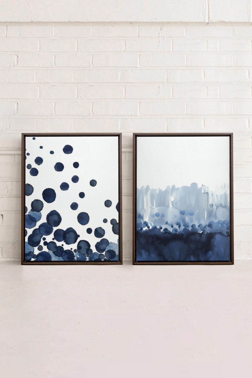 OCEAN MIST DUO (2 Stretched Canvas Artworks)