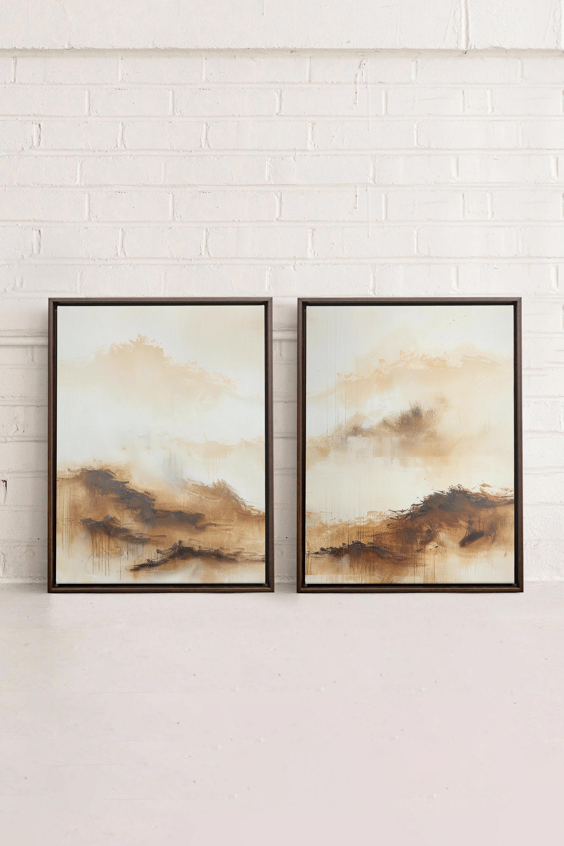 AMBER WAVES DUO (2 Stretched Canvas Artworks)