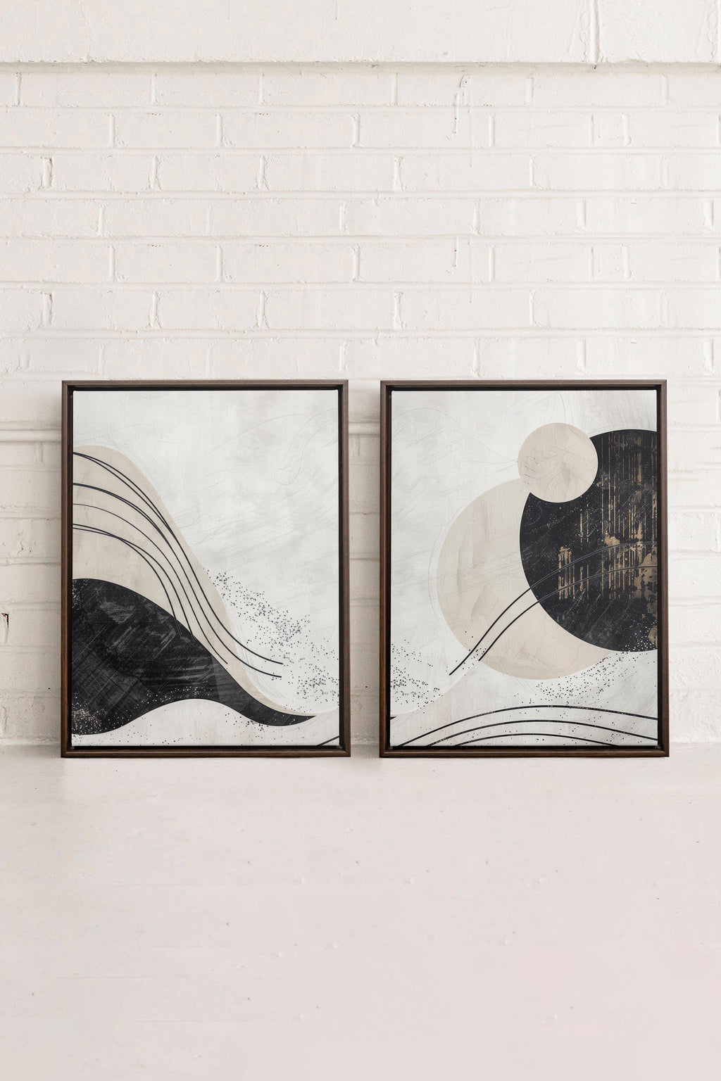 MINIMALIST UNIVERSE DUO (2 Stretched Canvas Artworks)