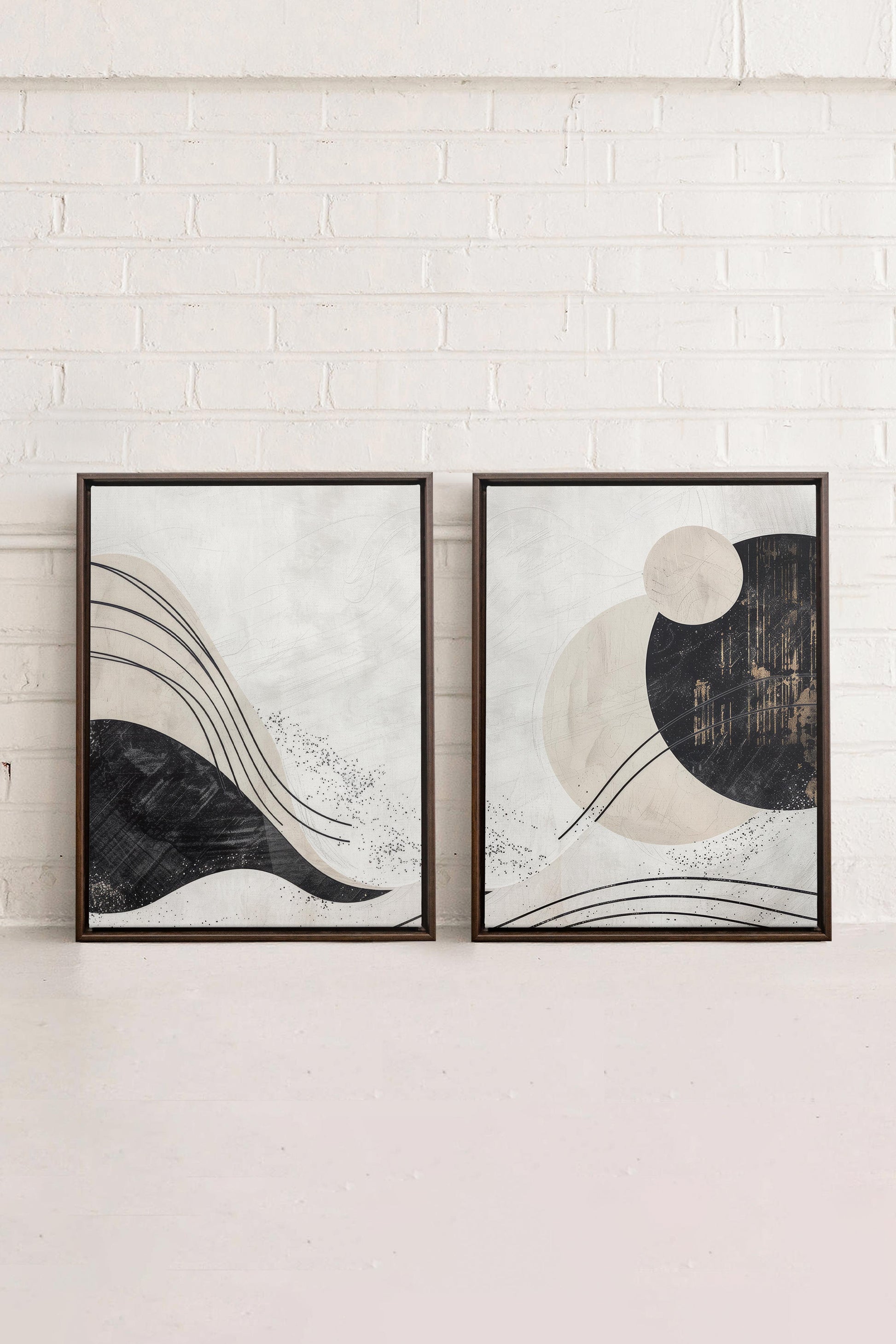 MINIMALIST UNIVERSE DUO (2 Stretched Canvas Artworks)