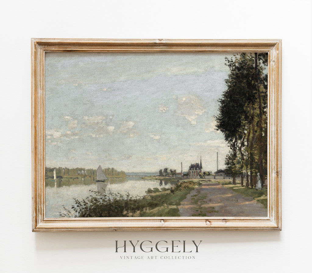 Estampe vintage de paysage côtier L0141